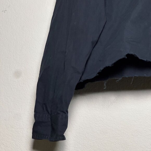 Y2K DKNY Jeans Button Up Dress Shirt Men XL Punk Band Retro Distress Black 2000s - Picture 12 of 15